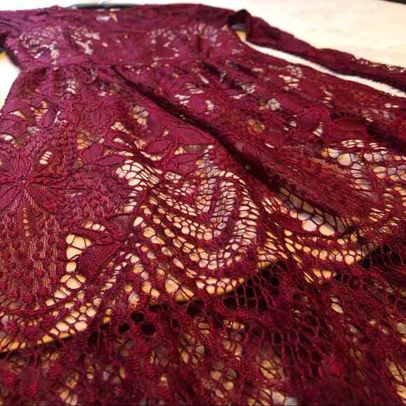 Hello Holiday Party / Event  Red Lace dress. - Picture 2 of 3